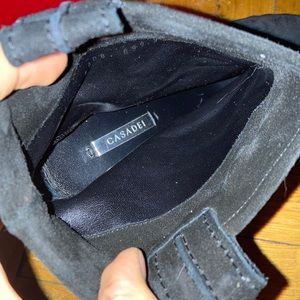 CASADEI FRINGE WEDGE BOOTIES